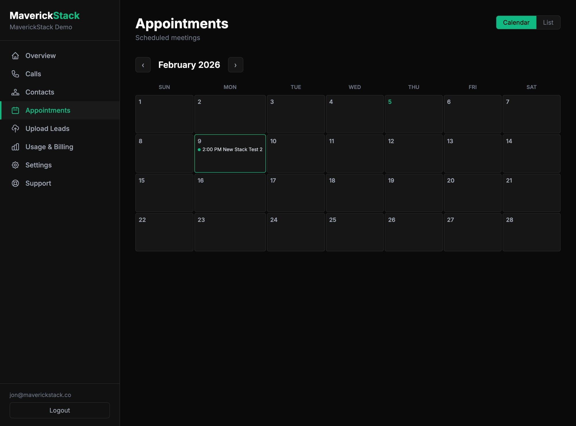 Calendar integration